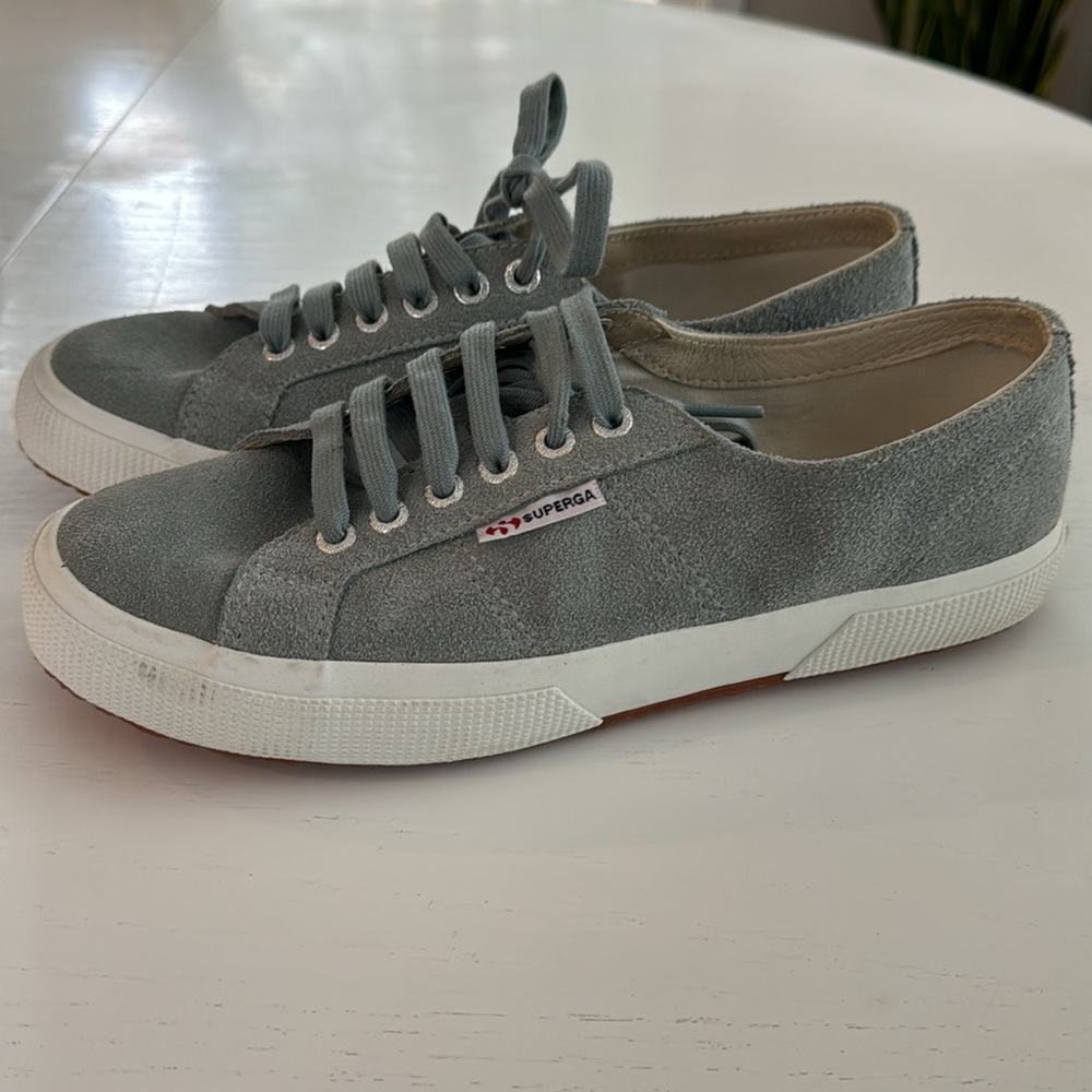 Superga Blue Suede Sneakers
